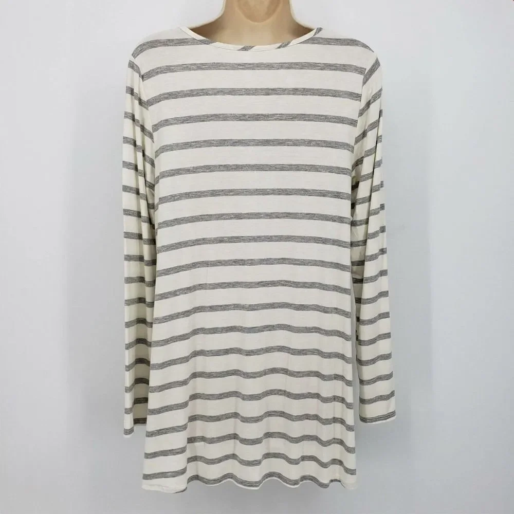 Infinity Raine Tunic Blouse Loose Pullover Long Sleeves